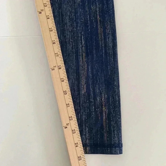 Victoria’s Secret Sport Knockout Tight Blue Metallic Silver Gold Stretch - Picture 5 of 6